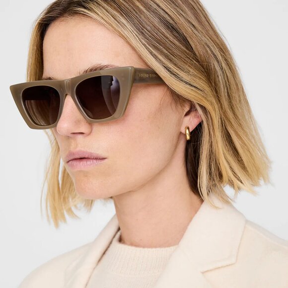 Anine Bing Paris Sunglasses Dark Olive - Picture 2 of 4